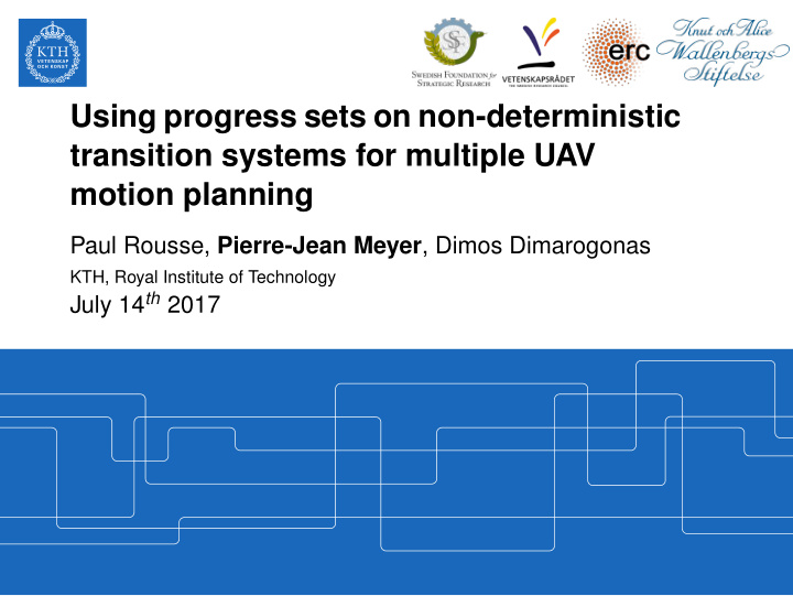 using progress sets on non deterministic transition