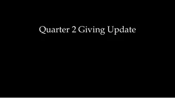 Quarter 2 Giving Update  Team expectations  Todays Message:  The 10 commandments  Exodus 20:1-26