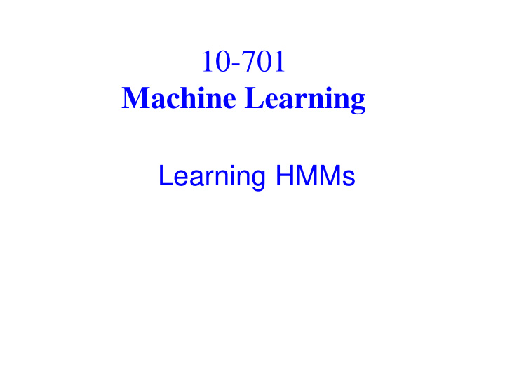 machine learning