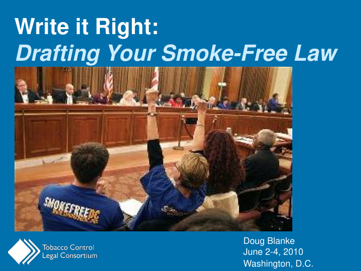 drafting your smoke free law