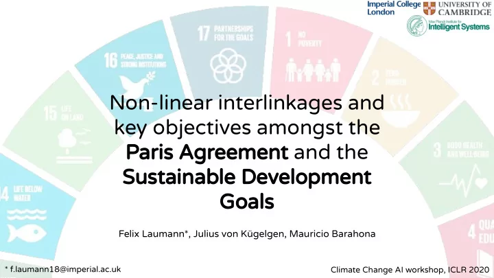 non linear interlinkages and key objectives amongst the