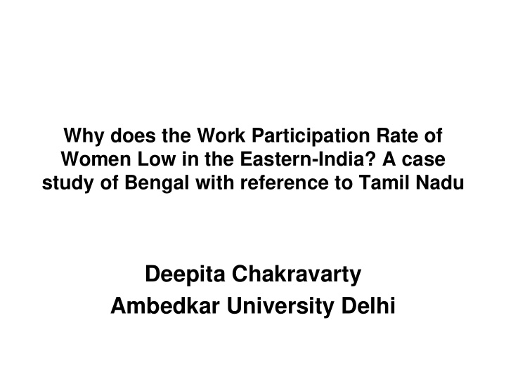 ambedkar university delhi work participation rates of