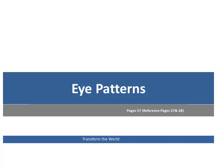eye patterns