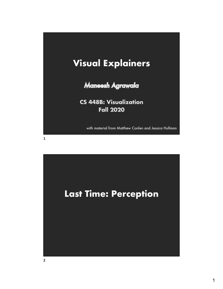 visual explainers
