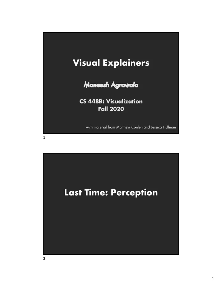 visual explainers