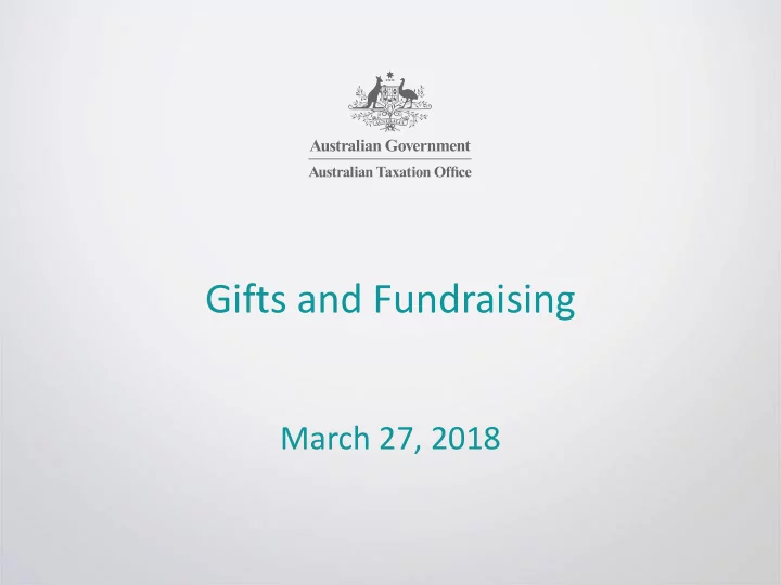 gifts and fundraising