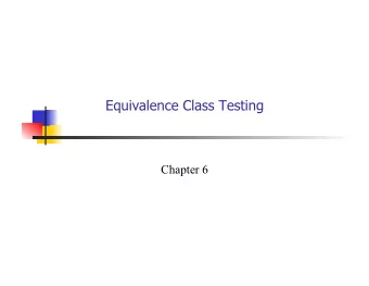 Boundary value problems  What problems does boundary value testing have?  ECT2  Boundary