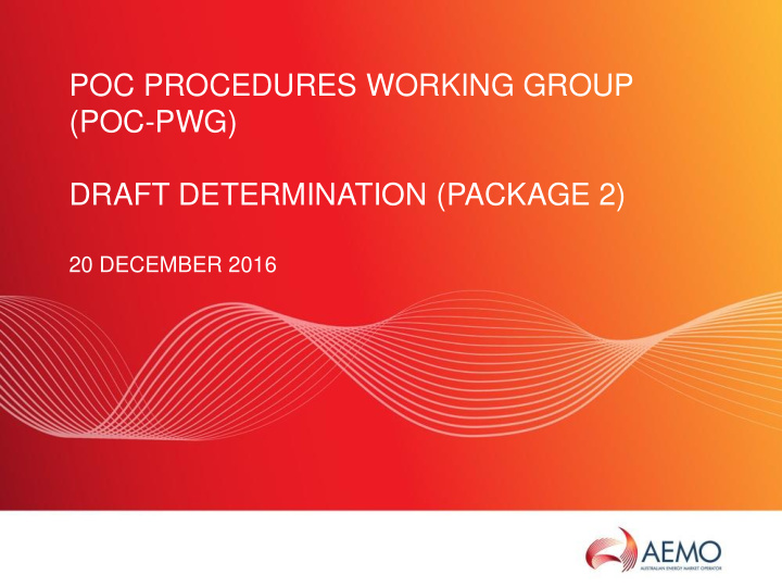 poc procedures working group poc pwg draft determination