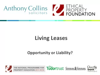 Living Leases  Opportunity or Liability?  The Ethical Property Foundation  Nationwide free