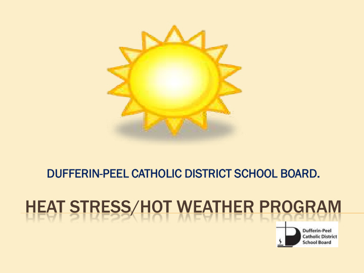 heat stress hot weather program introduction
