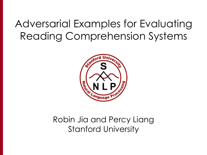 adversarial examples for evaluating