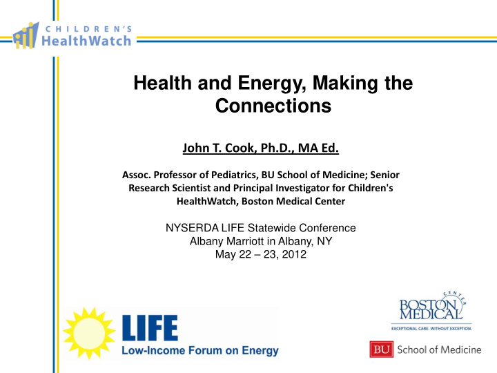health and energy making the connections