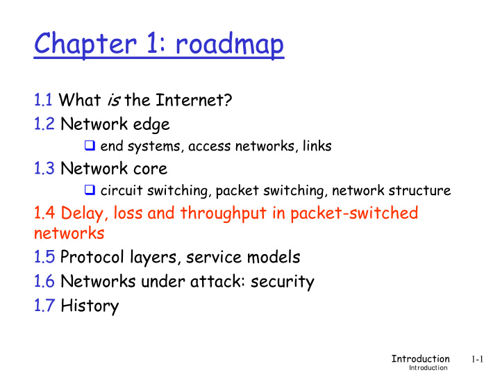 chapter 1 roadmap