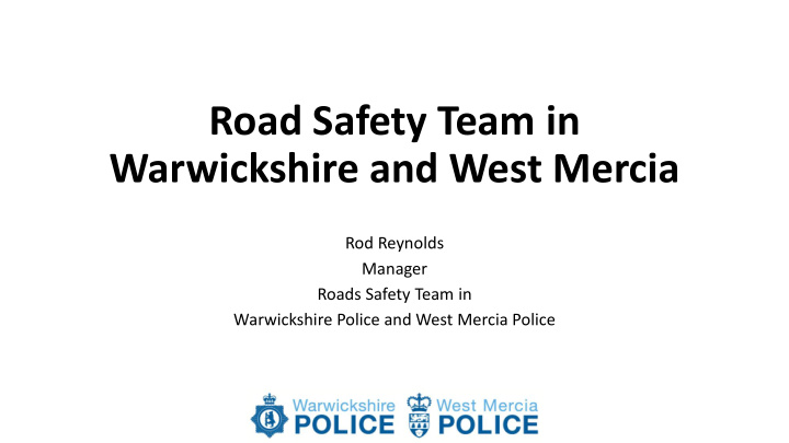 road safety team in