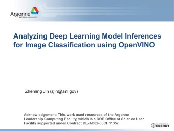 Analyzing Deep Learning Model Inferences  for Image Classification using OpenVINO  Zheming Jin