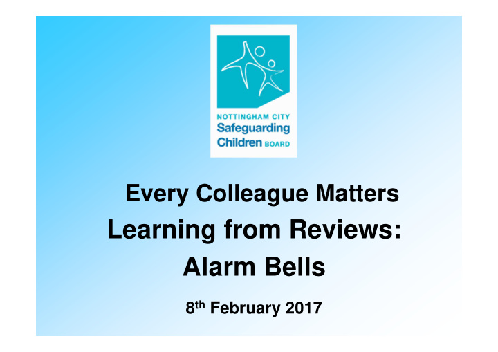 learning from reviews alarm bells