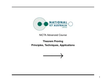 1 C ONTENT  Intro &amp; motivation, getting started with Isabelle  Foundations