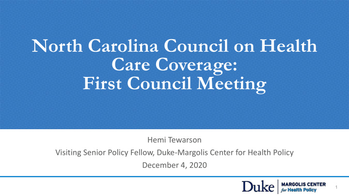 north carolina council on health