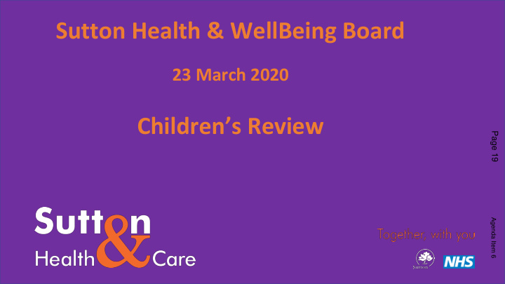 sutton health wellbeing board