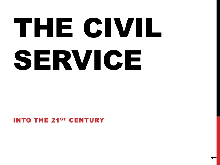 the civil service