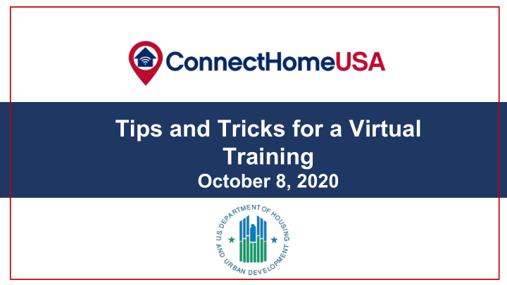 connecthome nation webinar tips and tricks for a virtual