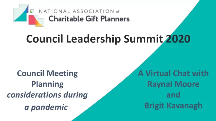 council leadership summit 2020