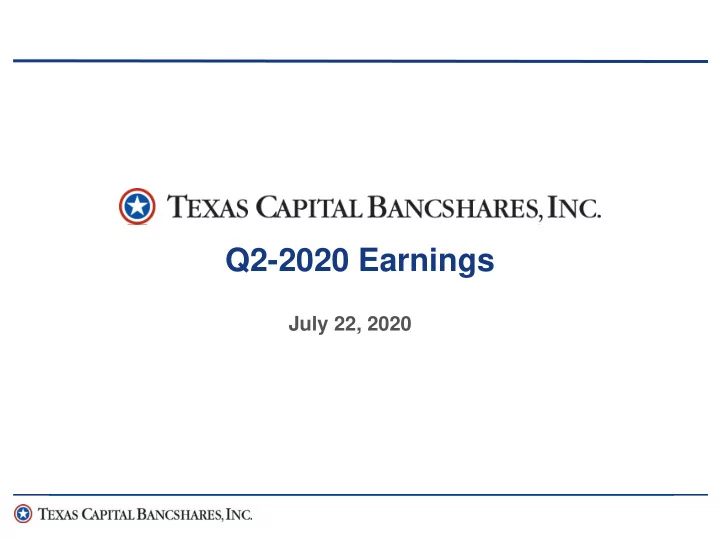 q2 2020 earnings