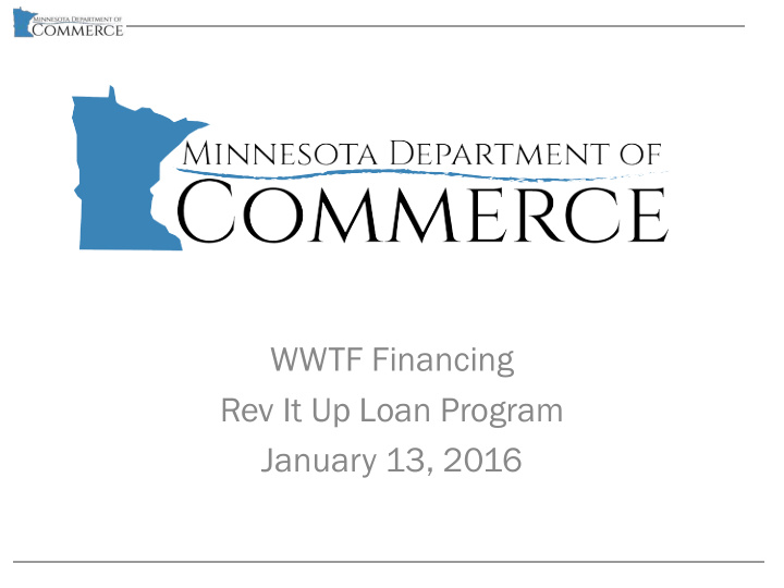 wwtf financing rev it up loan program january 13 2016 rev