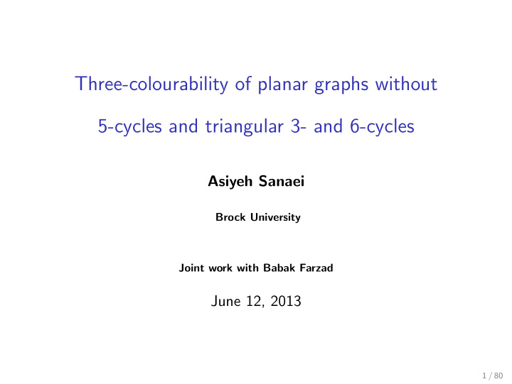 three colourability of planar graphs without 5 cycles and