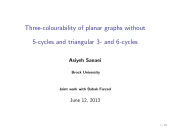 Three-colourability of planar graphs without  5-cycles and triangular 3- and 6-cycles  Asiyeh