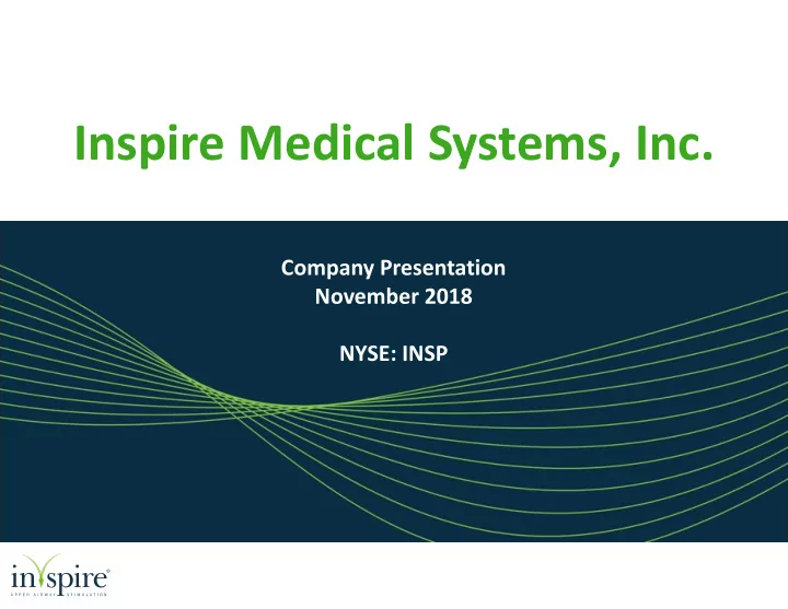 inspire medical systems inc