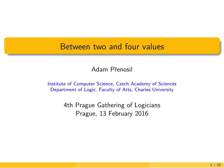 between two and four values
