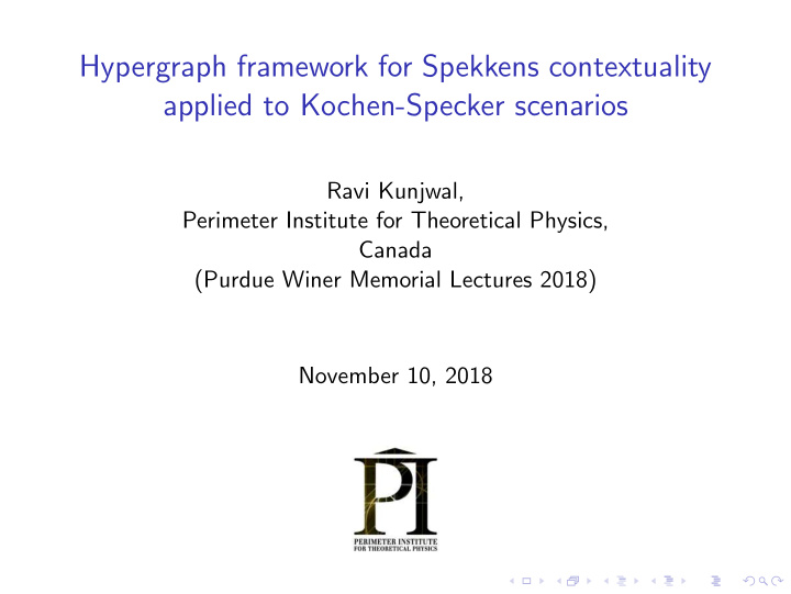hypergraph framework for spekkens contextuality applied