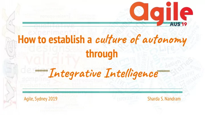 how to establish a culture of autonomy