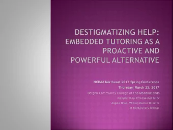 NCBAA Northeast 2017 Spring Conference  Thursday, March 23, 2017  Bergen Community College at the
