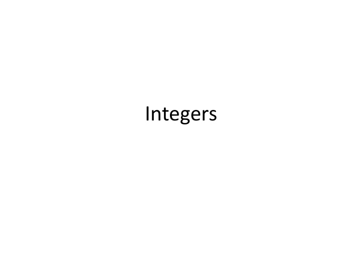 integers last time