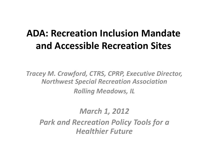 ada recreation inclusion mandate i l i d and accessible
