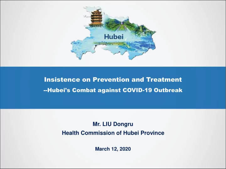 insistence on prevention and treatment
