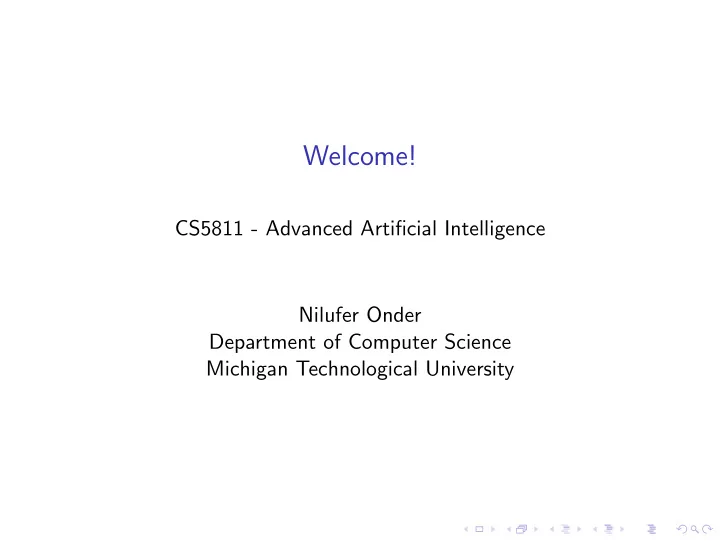 welcome