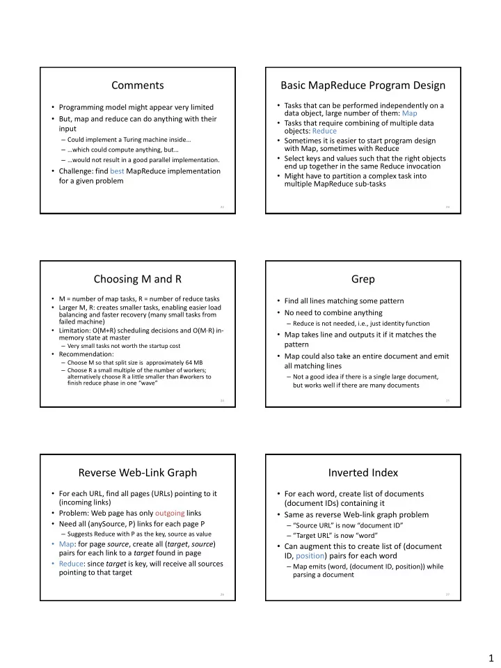comments basic mapreduce program design