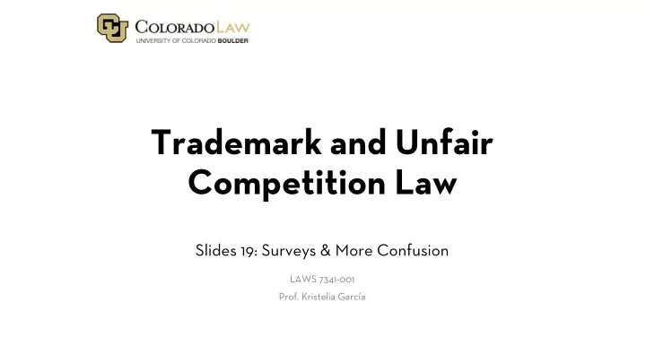 trademark and unfair competition law