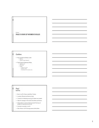 1  Paul    Impact  on  the  New  Testament    GOSPELS/HISTORY