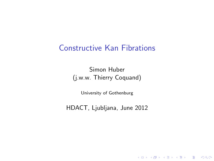 constructive kan fibrations