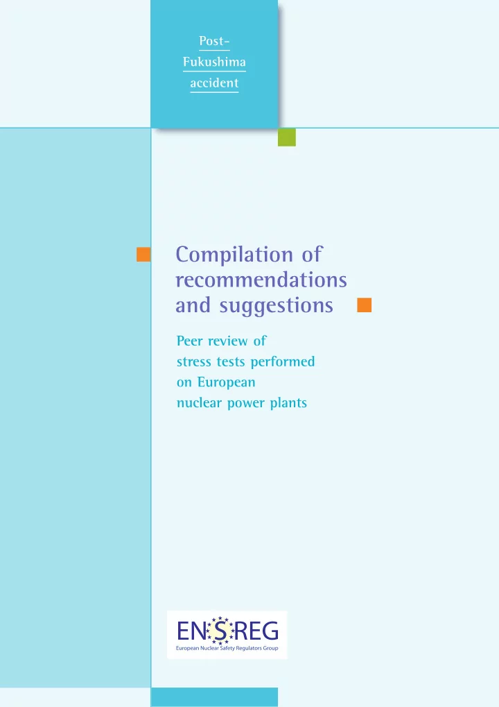 compilation of recommendations and suggestions