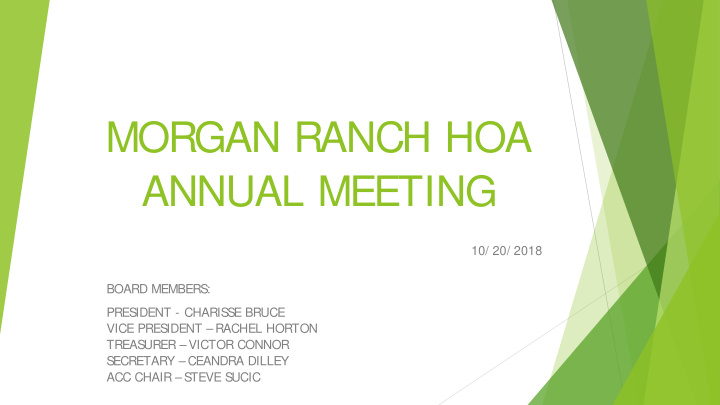 morgan ranch hoa annual meeting