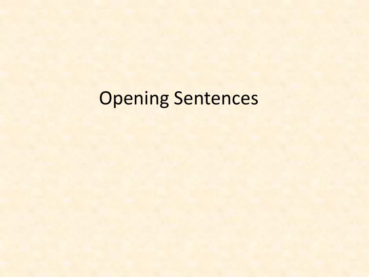 opening sentences in lent we stopped to think with our