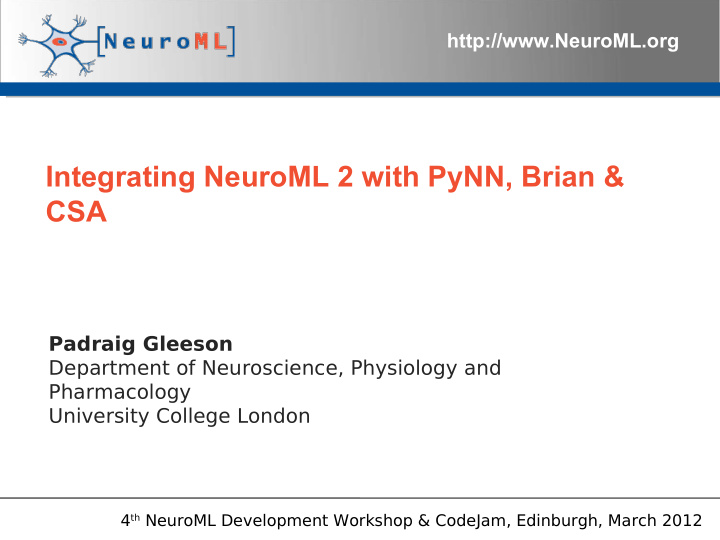 integrating neuroml 2 with pynn brian csa