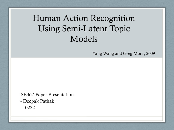 human action recognition