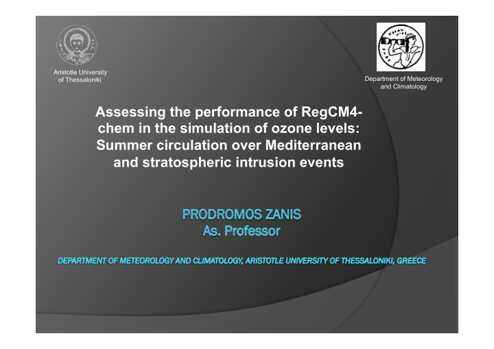 assessing the performance of regcm4 chem in the