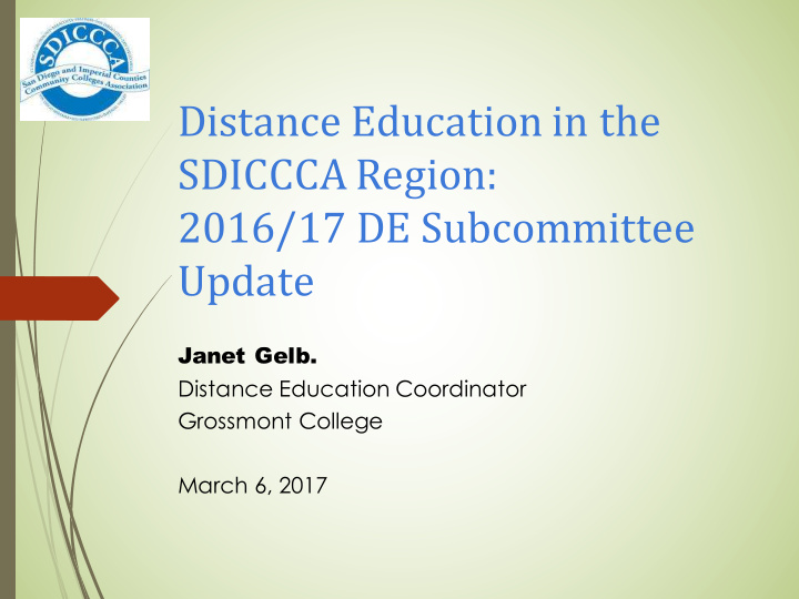 distance education in the sdiccca region 2016 17 de